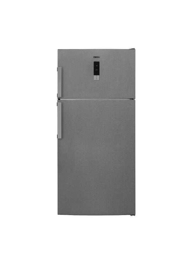 Zanussi Refrigerator, No Frost, 532 Liters, 2 Doors, Digital, Silver, ZRT53202SA